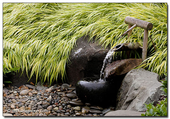 Shishi-odoshi and Hakonechloa