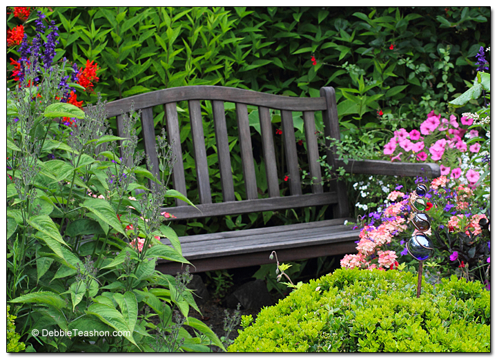 Hidden garden bench
