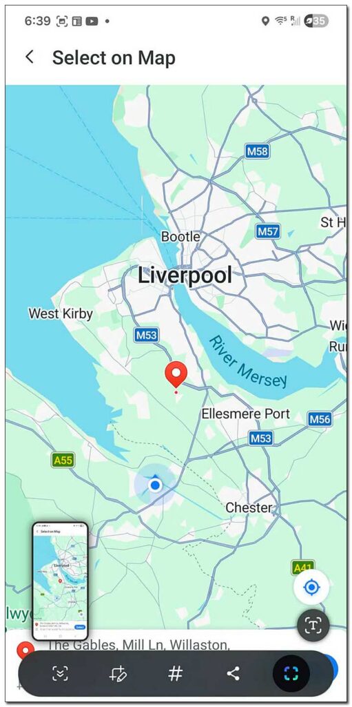 Map of Northern Wales and Liverpool
